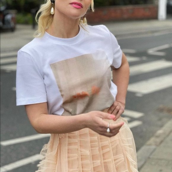 NWT Simone Rocha x H&M Photo-print T-shirt XS - Picture 1 of 5